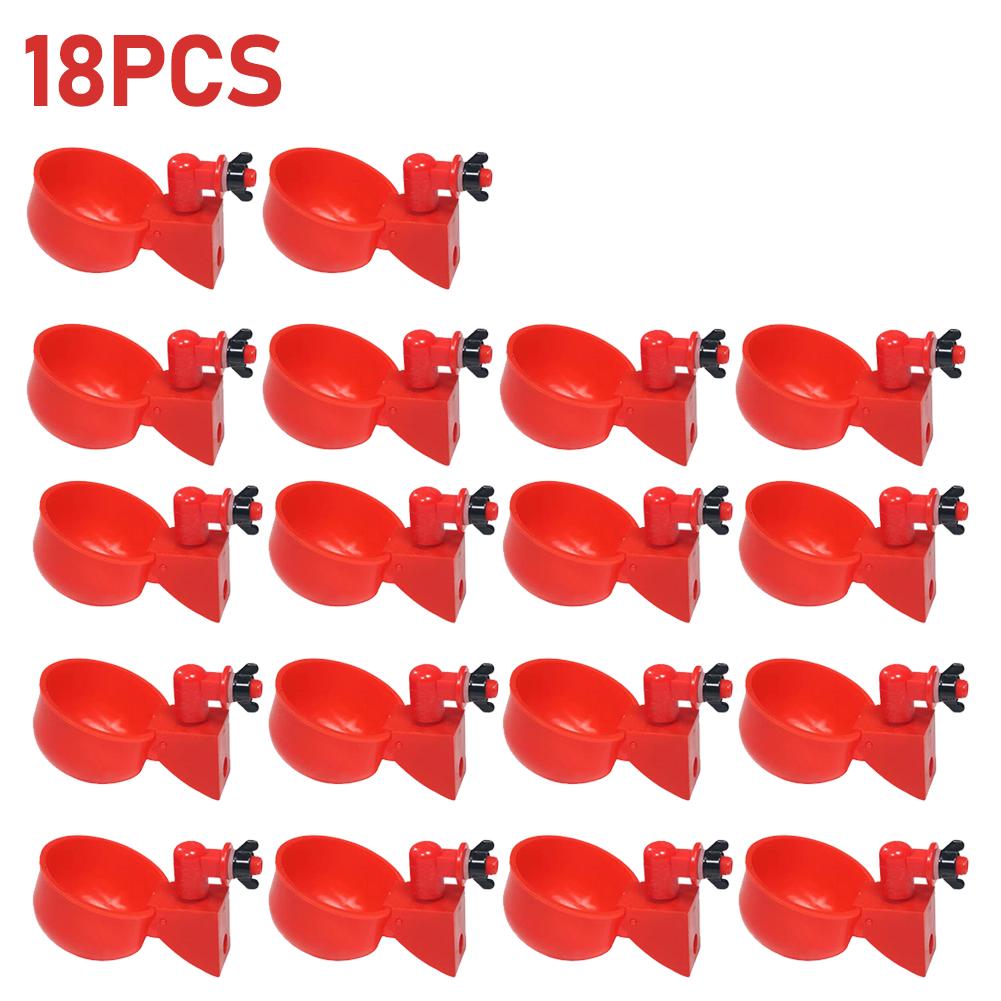 6-48pcs Chicken Duck Drinking Cup Automatic Drinker Chicken Feeder Drinking Fountain Practical Convenient Tools Feeding Supplies
