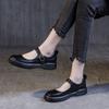 2025 Spring Platform Women's Shoes New Round Head Muffin Sole Soft Sole Shallow Mouth Single Shoes Versatile Square Mouth Flat Heel Casual Shoes