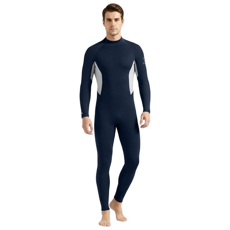 3mm Neoprene Wetsuit Men Full Body Long Sleeve Diving Surfing Snorkeling Thermal Protection Water Sports Gear