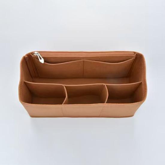 Tote Bag Insert Organizer Felt Insert with Multiple Pockets Makeup Phones Keys Organizer Protector for Tote Bag Interior Use