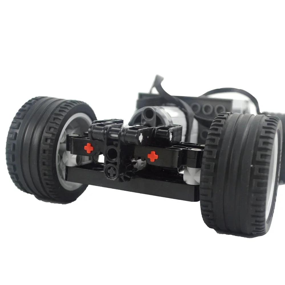 MOC Технический RC Автомобиль Быстрые Моторы Строительные Блоки Дифференциал Система Подвески Автомобиль с Монстр-Мотором Кирпичики Образовательные Игрушки