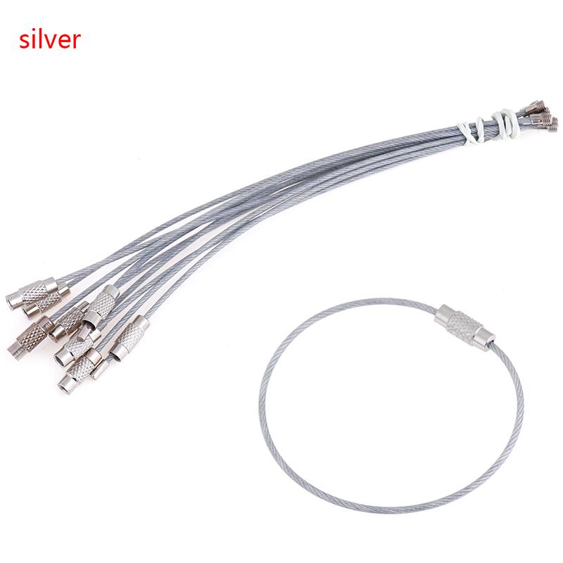 10 шт. 1,5*150 мм нержавеющая сталь круглая петля держатель брелок веревка наружные инструменты