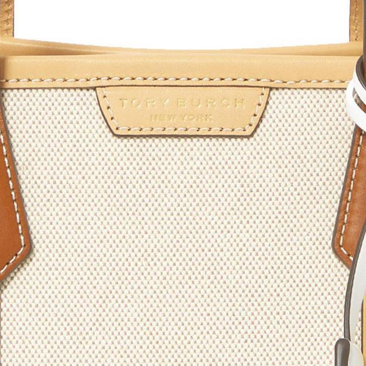 Tory Burch Perry Adjustable Detachable Shoulder Strap Canvas Tote Bag Women Tote Multicolor 145662-924