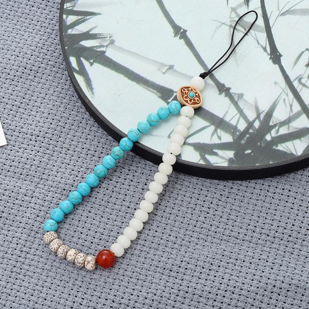Бодхи бисерная телефонная цепочка в китайском стиле милый ремешок для телефона брелок для мобильного телефона шнурок для девочек и женщин