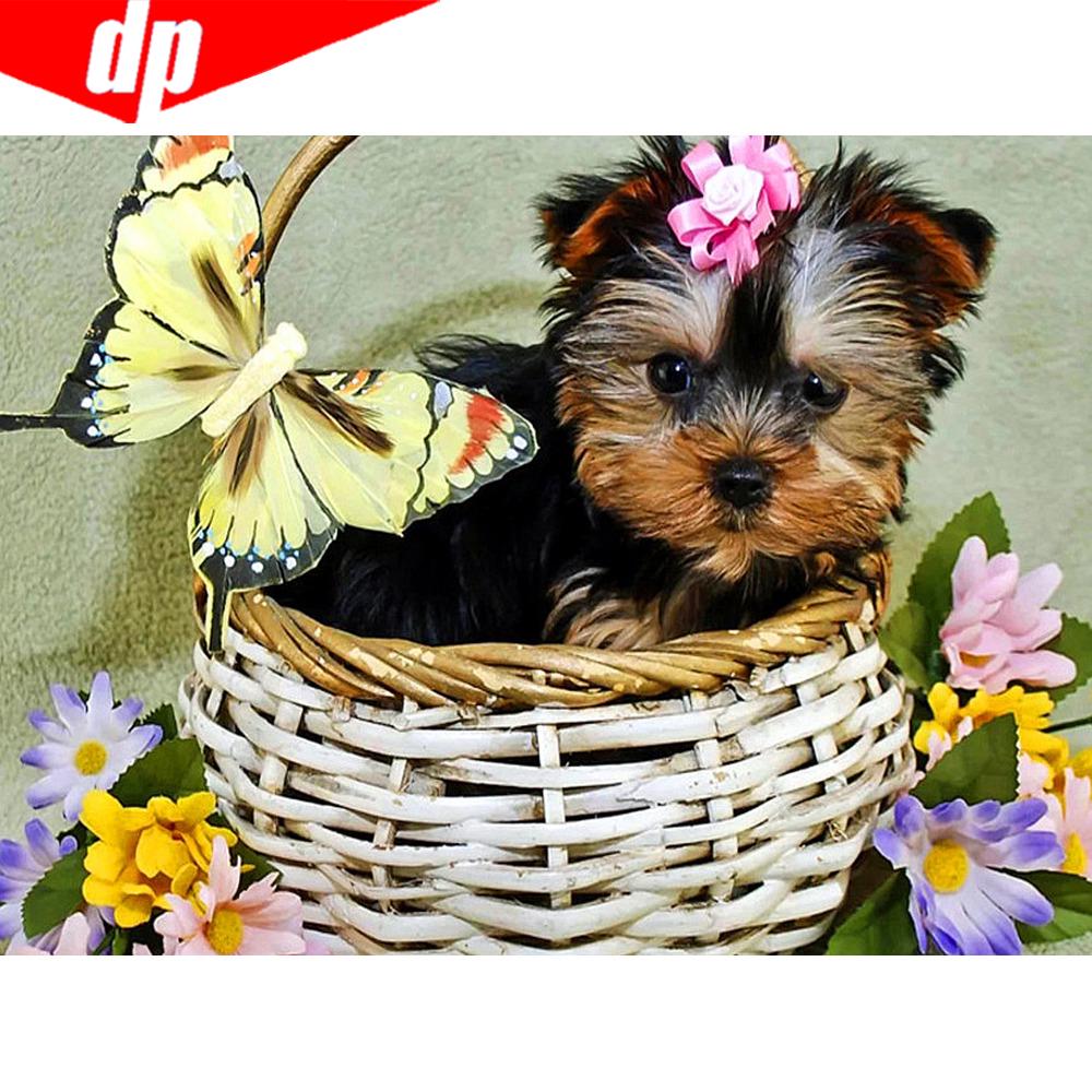 5d Алмазная картина Полный дрель Круглые животные Алмазная мозаика Продажа Собаки Алмазная вышивка Картинки