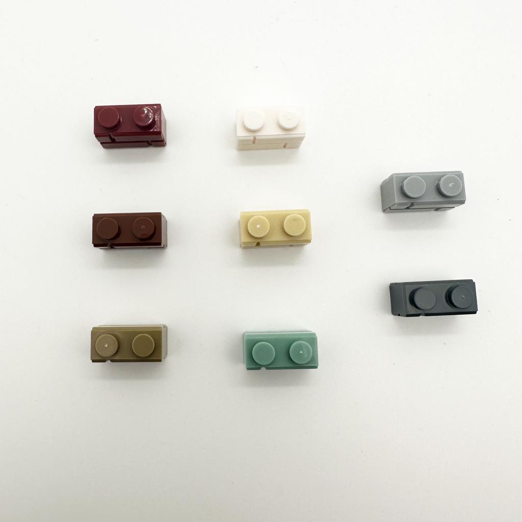 600 шт. Детали кирпичиков DIY 98283 1x2 Кирпичики для шахматной кирпичной стены Совместимые образовательные детали строительных блоков Игрушки