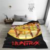 Super Soft Blanket Travel Office Huntrix Anime Golden Logo Throw Blanket Flannel Bedspread For Couch Chair Sofa Sofa Bed Cover