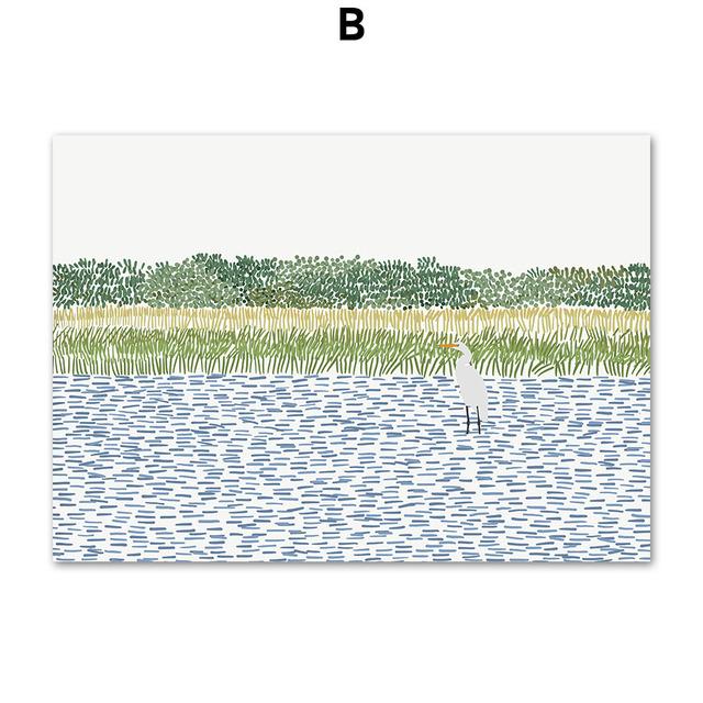 Красочная иллюстрация, тюлень для девочек, Золотая рыбка, чайка, настенные художественные постеры, принты, скандинавская картина на холсте, мультяшные фотографии, декор для детской комнаты