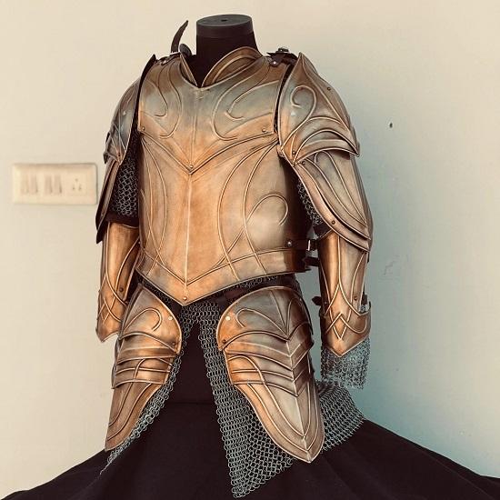 Medieval Elven Cuirass Armor Larp Elven Costume Medieval Wearable LOTR Half Body Armor Suit Battel Ready LOTR Armor Best Gift