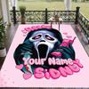 Custom Text Scream Ghostface Pattern Floor Rug Soft Indoor Carpet Mat Living Room Bedroom