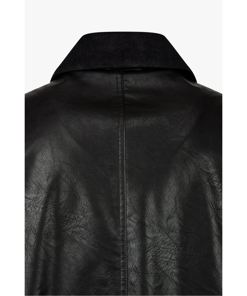 Studio Tomboy [Men] Corduroy Collar Synthetic Leather Jumper _Black_91M6361833