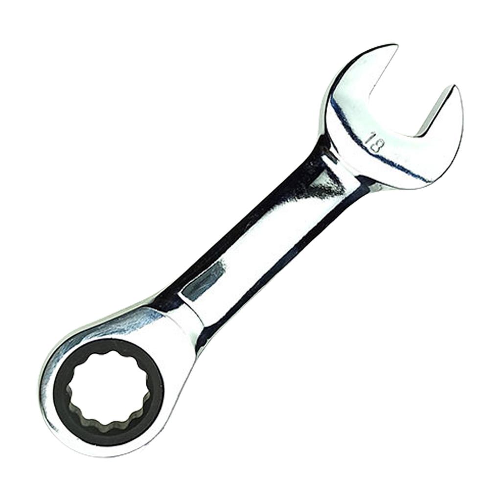 Short Handle Ratchet Wrench Reversible Combination Single Wrench 8-18mm Ratchet Socket Wrench Replacement Easy To Use
