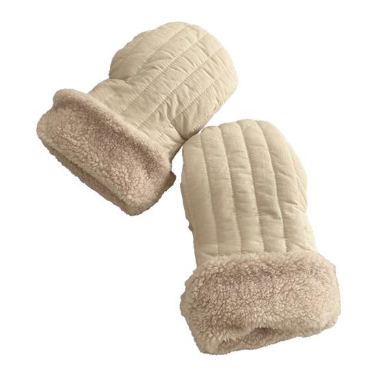 Зимние перчатки для коляски Водонепроницаемые Теплые муфты для рук Защита от холода и ветра Универсальные варежки с плюшевой подкладкой для малыша и родителей Прогулки Поездки за покупками