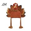 Novelty Turkey Shaped Cap Funny Hat for Adults, Thanksgiving Costume Accessory, Soft Creative Role Play Knitted Women, Men, Fall Holiday Party