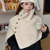 Fashion Winter Pullover Scarf Warm Knitted Turtleneck Shawl Button Design High Collar Scarf False Collar Clothes Accessories