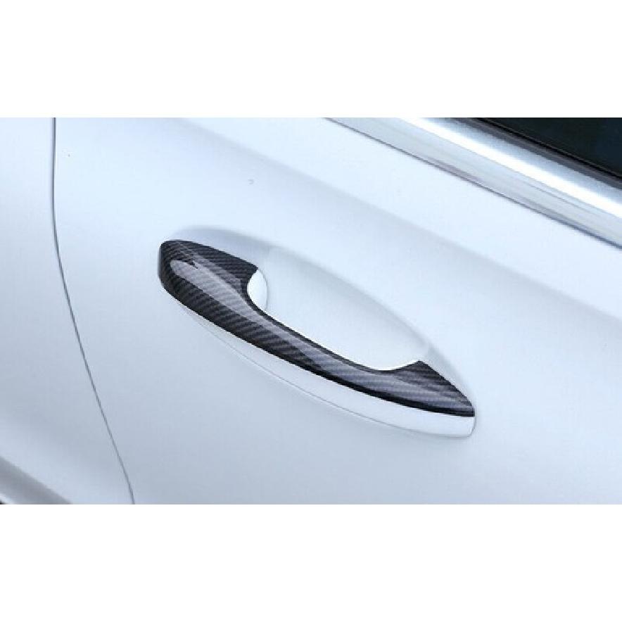 Exterior Side Door Handle Cover Trim Fit For Benz GLB 2020-2022 ABS Carbon Fiber