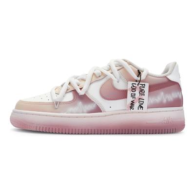 Air Force 1 Low Нескользящие Низкие Кеды для Скейтбординга Женские Бело-Розовые DH2920-111(Команда80-)