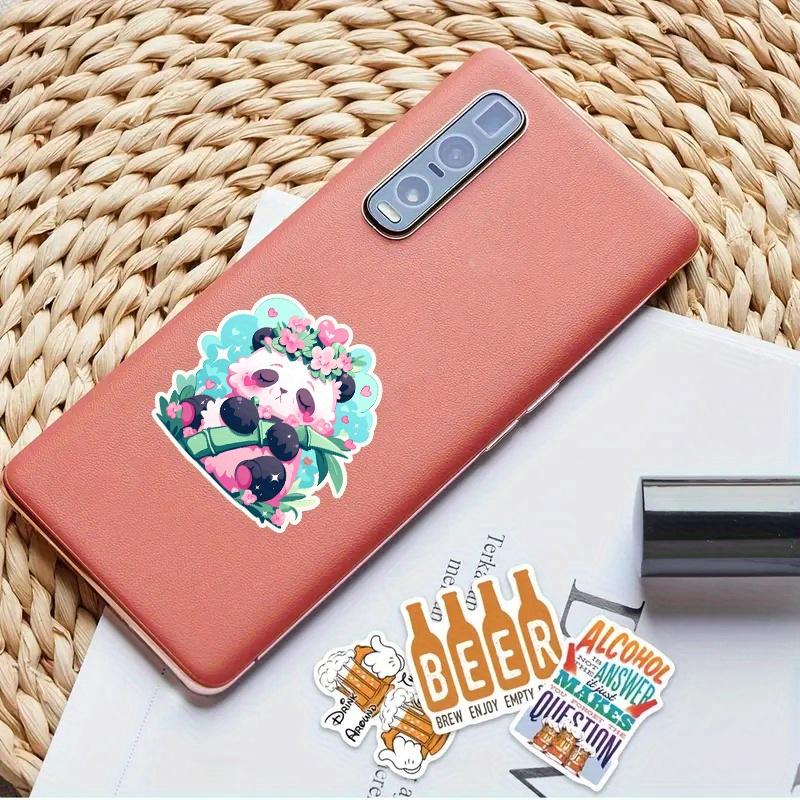 Chinese National Treasure Giant Panda Holding Bamboo Sticker Durable for Laptop, Luggage & More - Perfect for Teens, Adults, Creative Decor & Gifting