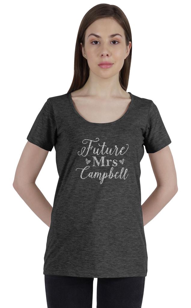 Inkdotpot Персонализированная женская футболка с надписью «Будущая миссис» на свадьбу