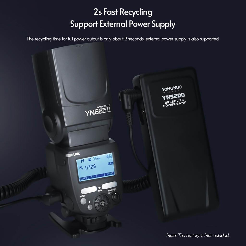 YONGNUO YN685II Camera Flash Speedlite ETTL Speedlight Built in 2.4G Wireless RF System 1 8000s High speed Sync with