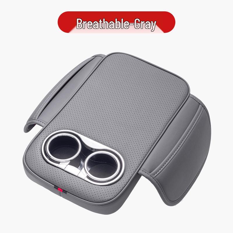 Многофункциональная кожаная накладка на подлокотник автомобиля с местом для хранения, подстаканником и защитным чехлом