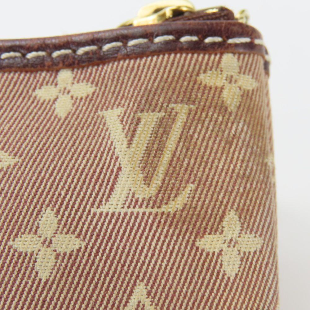 Б/у Кошелек для монет LOUIS VUITTON Pochette Cre M62996 Monogram Идеальный sepia Коричневый С брелоком