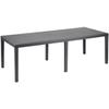 Garden Dining Table QUEEN Rattan Effect - Anthracite - 220 X 90 X 72 Cm