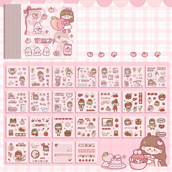 25 шт./компл. наклейка для скрапбукинга мультяшная девушка кролик тема самоклеящаяся водостойкая наклейка для дневника для домашних животных DIY принадлежности