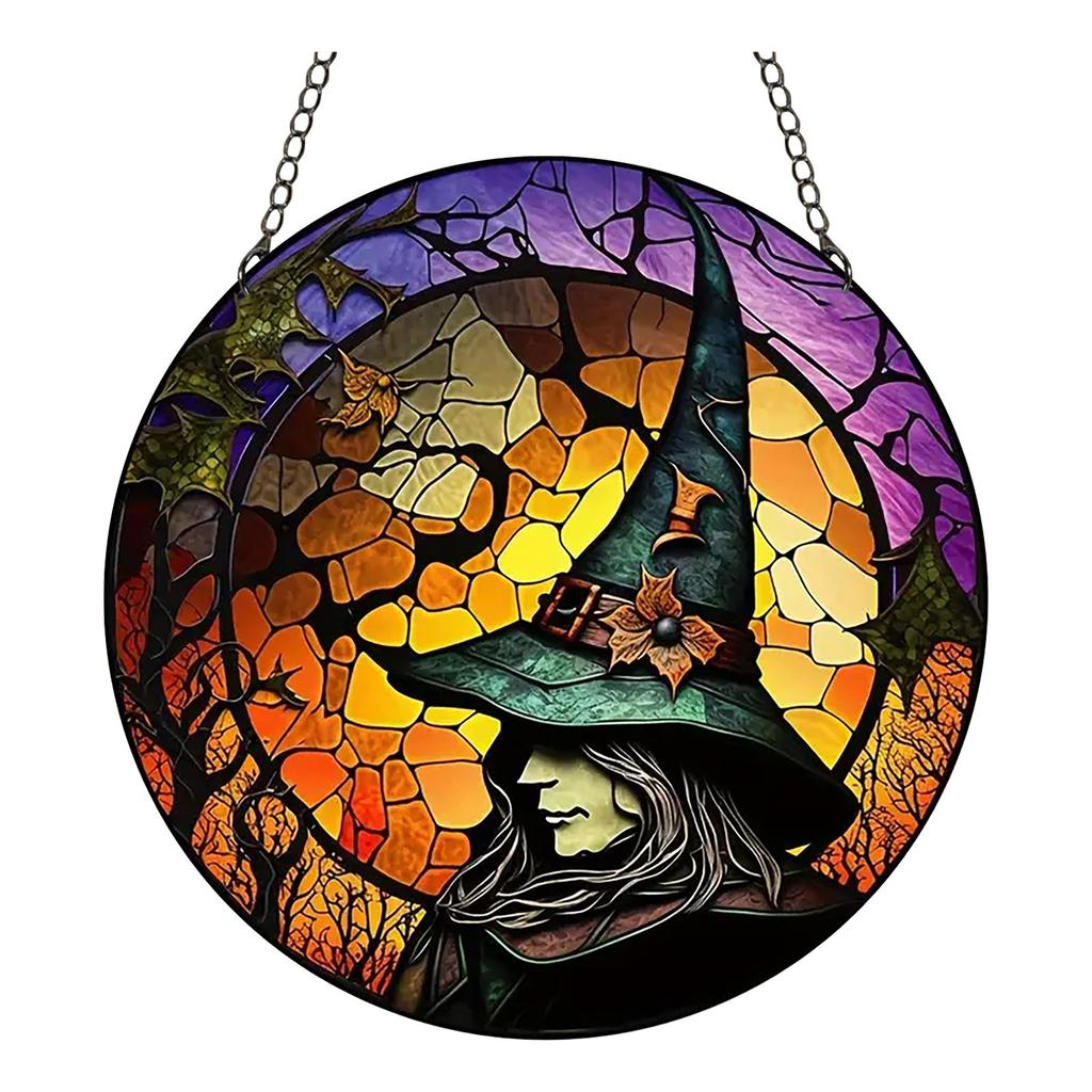 2025 Новые 2D Праздничные Подвески Хэллоуин Акриловые Витражные Украшения для Окна Садовые Украшения Украшения для Дома на Веранду.