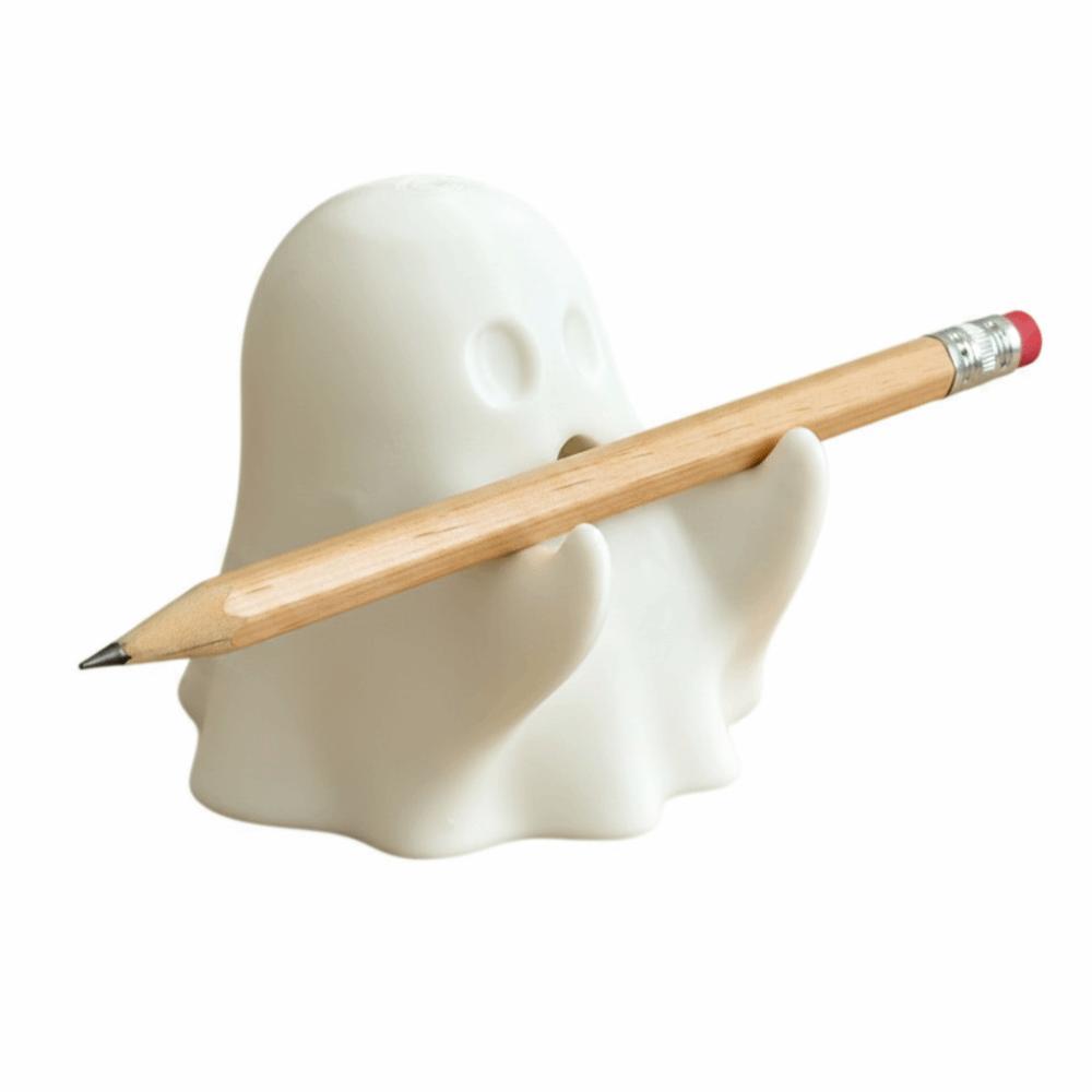 3D Printed Ghost Pen Holder Cute Mini Ghost Statue Unique Halloween Pen Rack Birthday Gift
