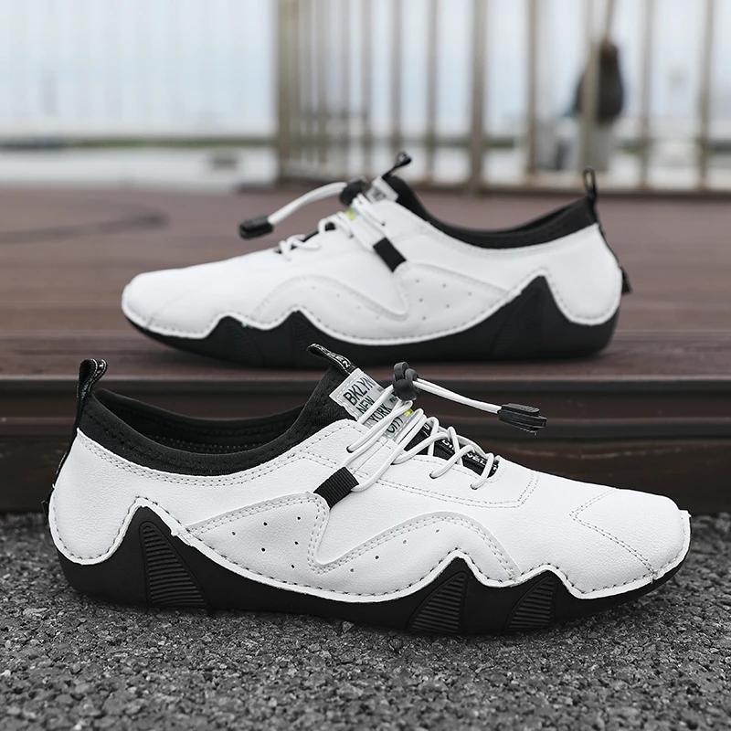 Men's Retro PU Leather Shoes Fine Craftsmanship Flexible Outsole Soft Walking Shoes Comfortable Fashionable for Daily Wear Shoes
