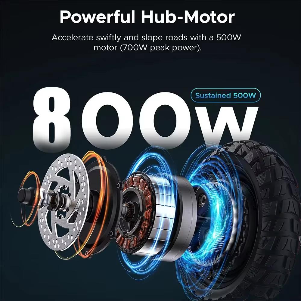 ЕС 2024 Новый S6 800 Вт 48 В 15,6 Ач Электрический скутер Максимальная скорость 45-50 км/ч Максимальный запас хода 60 км Гидравлический тормоз Складной электроскутер Грузоподъемность 150 кг