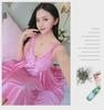 Женская ночная рубашка Ice Silk с V-образным вырезом - сексуальная летняя пижама