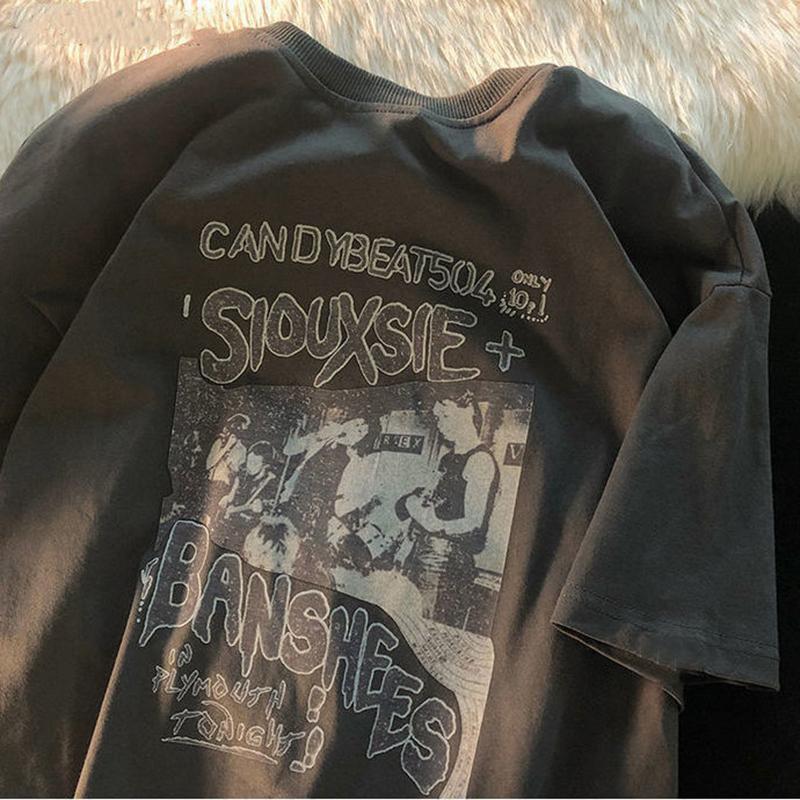 Летняя футболка в стиле гранж Harajuku, женская футболка с коротким рукавом, уличная одежда в стиле хип-хоп, топы, женская одежда Y2k