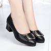 Женские милые туфли из искусственной кожи высокого качества для вечеринки, туфли на среднем квадратном каблуке, крутые женские модные пикантные туфли на каблуке