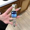 Совместимый ремешок для Apple Watch iWatch 9: Милый Щенок с Цветными Алмазами, Удобный Металлический Ремешок для Женщин, AppleWatch 8/7/S10