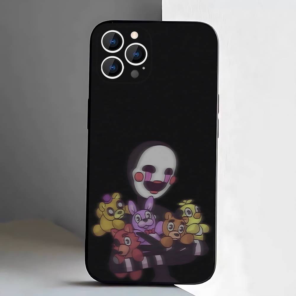 Чехол для телефона Five-Nights-At-Freddys F-Fnaf для iPhone 17,16,15,14,13,12,11,Pro,XS,Max,XR,Plus,E,SE4,Mini Черный Мягкий Чехол