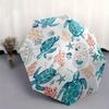 Sea turtles,Coral reef Automatic Folding Umbrella  Simple 8 Rib Design, Bright Cartoon Pattern, Durable Iron Frame, Suitable For Travel, Out