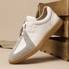 Classic German Training Shoes Are Simple and Versatile 2025 Autumn One-pedal Color Matching White Shoes Men's Leather Flat-soled Casual Board Shoes