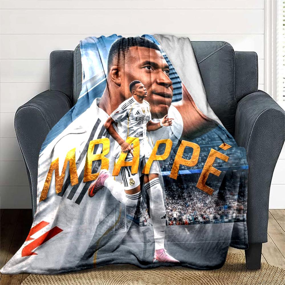 Star Player Kylian Mbappé Blanket Ultra-Soft Suitable for Office Chair Office Couch for All Occasions Warmthful Decor