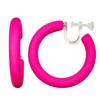 Серьги для женщин Популярные серьги Painless Pink Thick Large 40mm Hoop Earrings Серьги из смолы Miyabi Grace Miyabi Grace Не проколотые Не проколотые