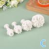 3/4Pcs Cute Flowers Cake Mould Fondant Cutter Plastic Cake Mold Diy Fondant Cake Decorating Tools Plunger Baking Accessories