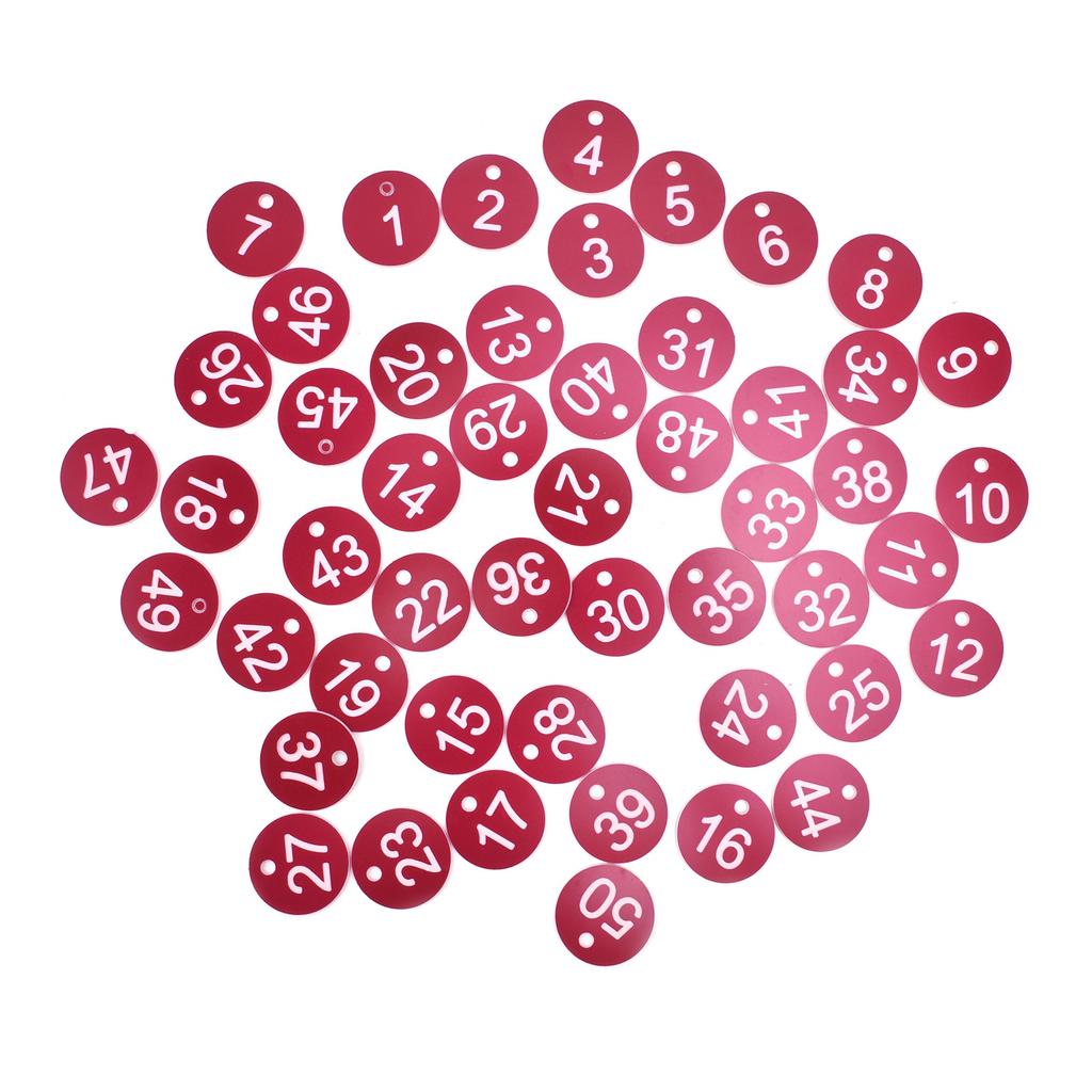 50 шт. пронумерованная этикетка пронумерованная бирка для фермы скотоводство пчеловодство разведение принадлежности 1-50 красный