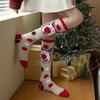 Long Christmas Stocking Snowflake Elk XmasTree Thicken Floor Socks Sleeping Stockings  For Women