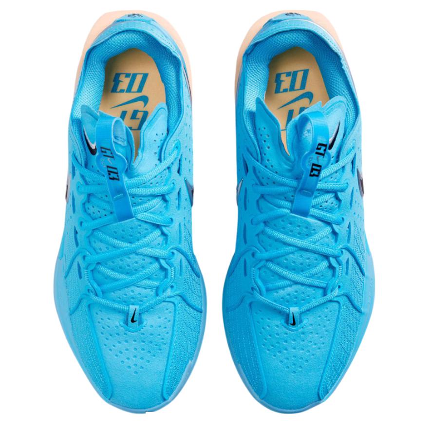Nike Кроссовки Air Zoom GT Cut 3 Blue Fury Unisex, черные, мандаринового оттенка DV2913-404