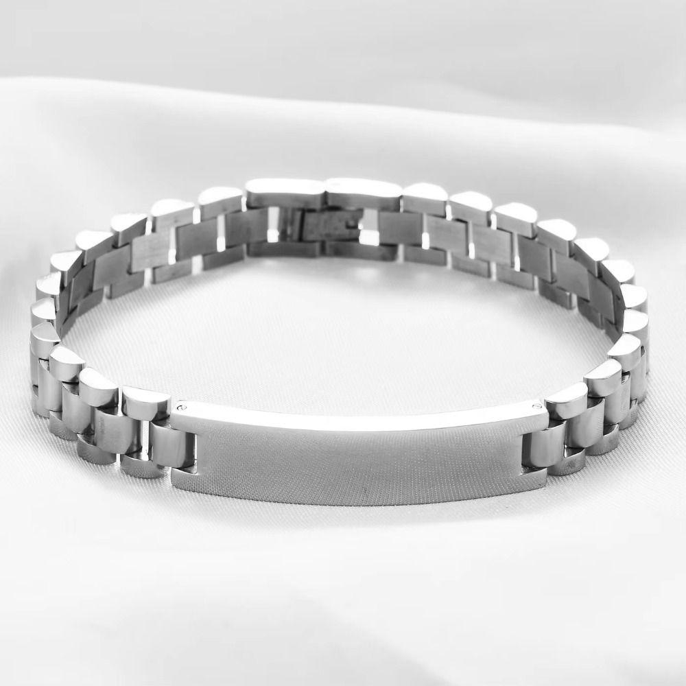 Браслет из нержавеющей стали с высокой полировкой и персонализированной гравировкой, мужской браслет-бангл для вечеринки