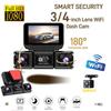 3/4CH WiFi Dashcam, 1080P+720P Multi-lens HD Recording, Fast WiFi for Real-time Playback & File Export