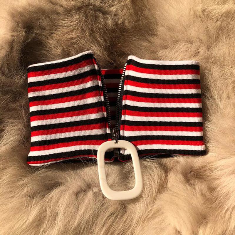 Removable Collars For Women Vintage Zipper Fake Collar Women Detachable Collars Stand Women Shirt False Collars Nep Kraagie