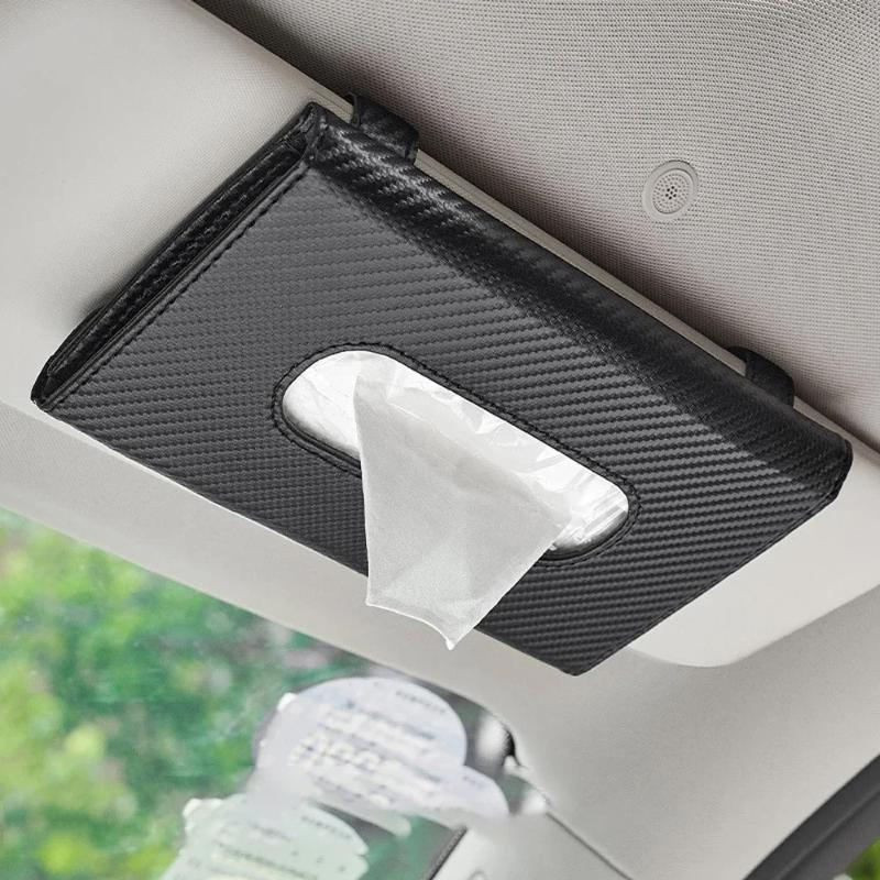 Universal Car Sun Visor Tissue Box Holder Portable Auto Paper Towel Storage Organizer for Travel and Rides