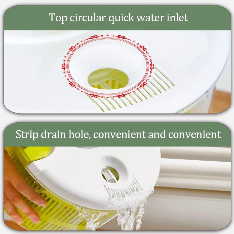 1pc Kitchen Fruit And Vegetable Dehydrator Salad Spinner Dryer Multifunctional Lettuce Spinner Vegetable Dryer Fruit Washer